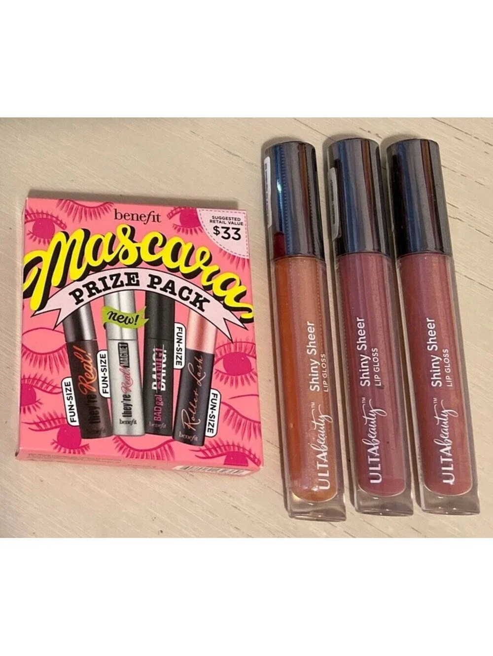 Benefit Womens Mascara Prize Pack 4 Mascaras and 3 Full Size Ulta Glosses!! A827